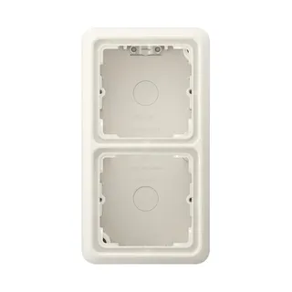 Jung Aufputz-Kappe 2fach, Serie CD, weiß CD582AW