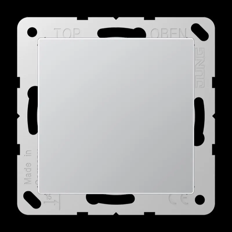 Jung Blind-Abdeckung (gerastet), Thermoplast lackiert, Serie A, aluminium A594-0AL