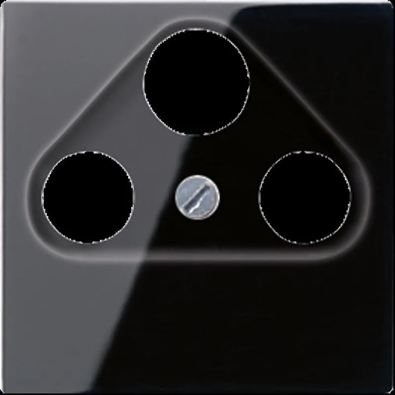 Jung Abdeckung für Universal-Sat/BK-Dosen, Duroplast, Serie A, schwarz A561PLSATSW