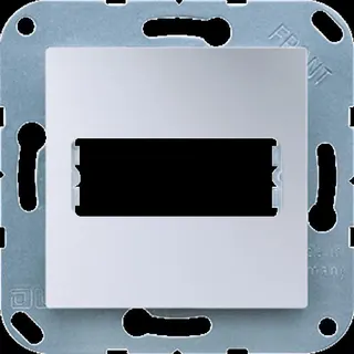 Jung Abdeckung für 1 D-Subminiatur-Steckverbinder, 9-/15-polig, Serie A, aluminium A594-1915AL