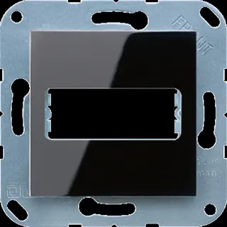 Jung Abdeckung für 1 D-Subminiatur-Steckverbinder, 9-/15-polig, Serie A, schwarz A594-1915SW