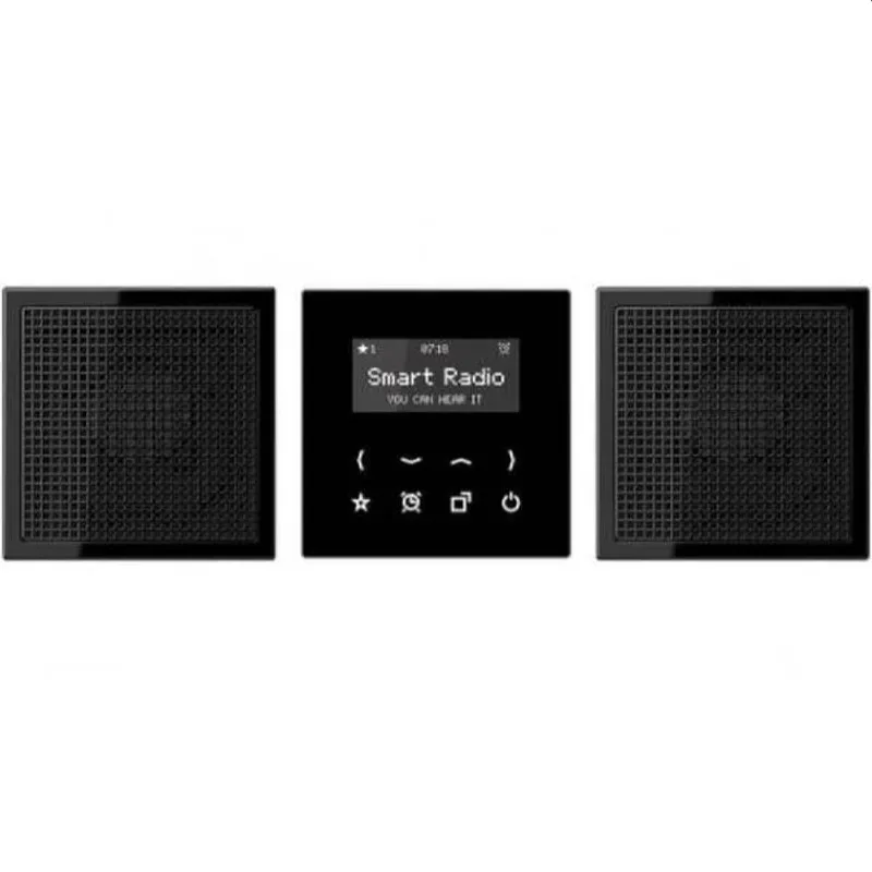 Jung Smart Radio DAB+ Bluetooth®, Set Stereo, Serie LS, schwarz DABLS2BTSW