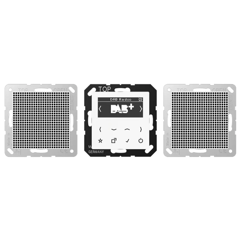 Jung Smart Radio DAB+, Set Stereo, Serie A, alpinweiß DABA2WW