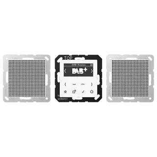 Jung Smart Radio DAB+, Set Stereo, Serie A, alpinweiß DABA2WW