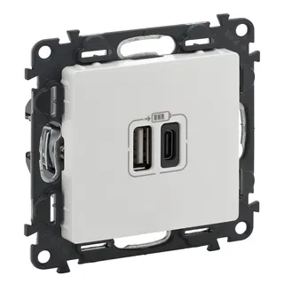 Legrand 753106 VLIFE 2xUSB-A+C 2MOD 3A UW