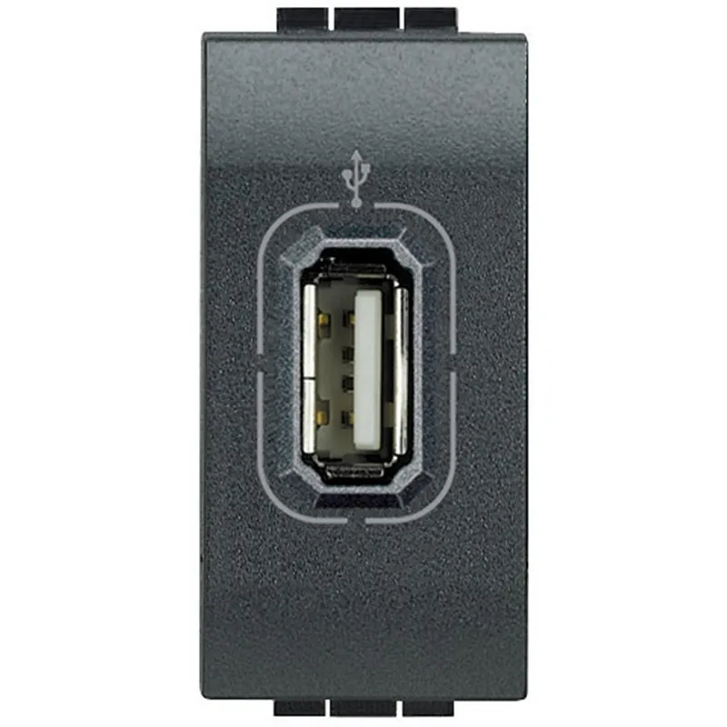 Bticino Anschlussdose L4285 USB anthrazit