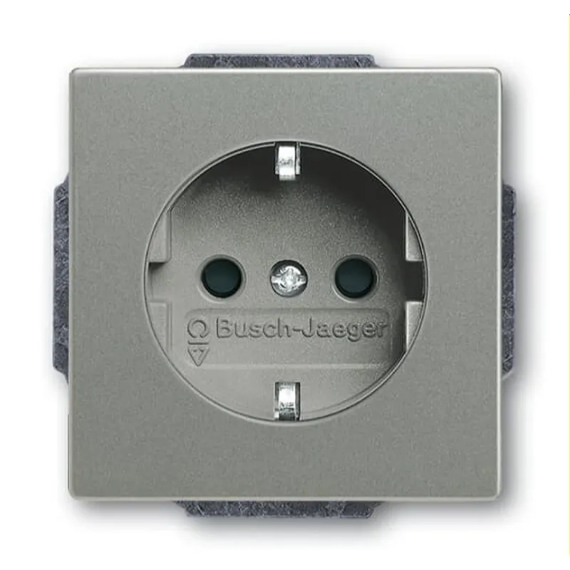 Busch-Jaeger Steckdoseneinsatz 2300 EUCB-803, graumetallisch