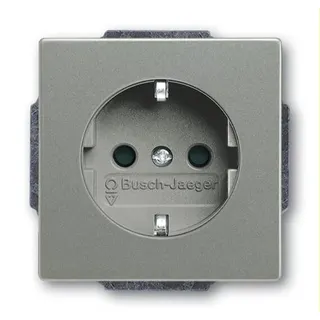 Busch-Jaeger Steckdoseneinsatz 20 EUCBLI-803, graumetallisch