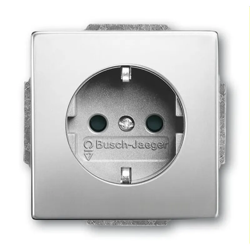 Busch-Jaeger Steckdoseneinsatz 20 EUCBLI-866, edelstahl