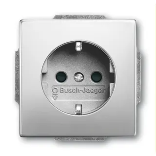 Busch-Jaeger Steckdoseneinsatz 20 EUCBLI-866, edelstahl