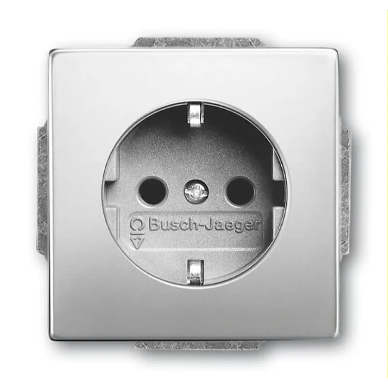 Busch-Jaeger Steckdoseneinsatz 2300 EUCB-866, edelstahl