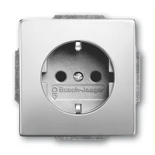 Busch-Jaeger Steckdoseneinsatz 2300 EUCB-866, edelstahl