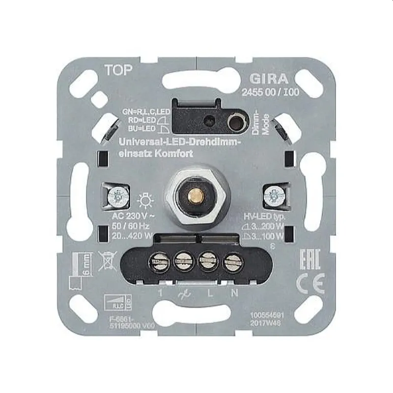 Gira Uni-LED-Drehdimmeinsatz 245500 Komfort 245500