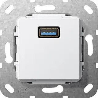 Gira Einsatz 568303 3.0A 1fach Kab reinweiss