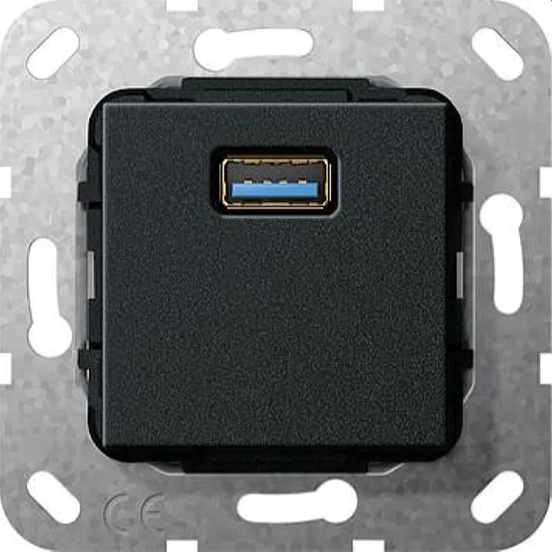 Gira Einsatz 568310 3.0A 1fach Kab schwarz m