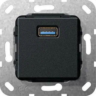 Gira Einsatz 568310 3.0A 1fach Kab schwarz m