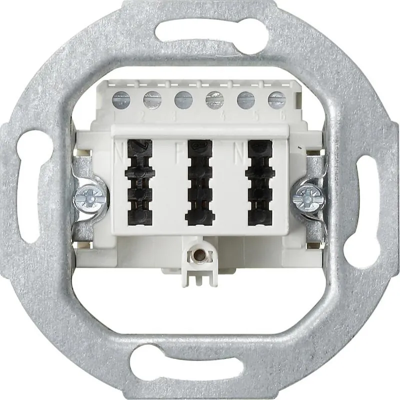 Gira Anschlussdose 003302 TAE 3x6-6 NFN weiss 003302