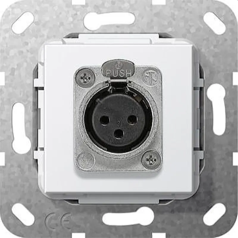 Gira Einsatz 566703 XLR D-Serie Einsatz reinweiss