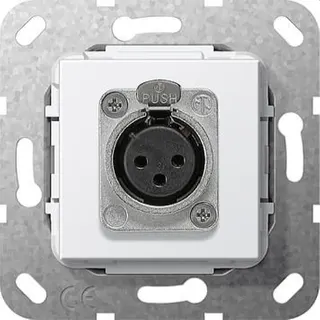 Gira Einsatz 566703 XLR D-Serie Einsatz reinweiss