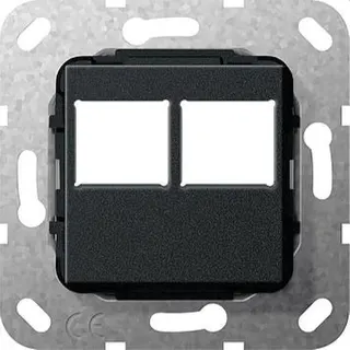 Gira Einsatz 562910 MJ RJ45 2f f. LexCom schwarz