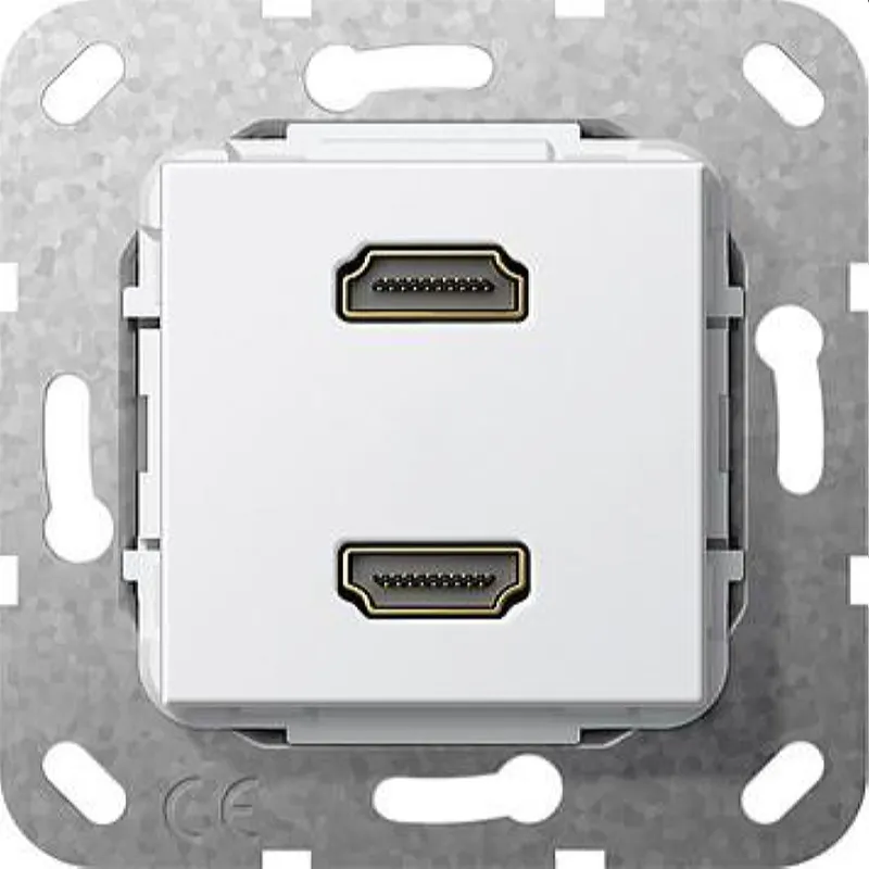 Gira Einsatz 567203 2.0a + HDR 2fach Kabelpeitsche rw