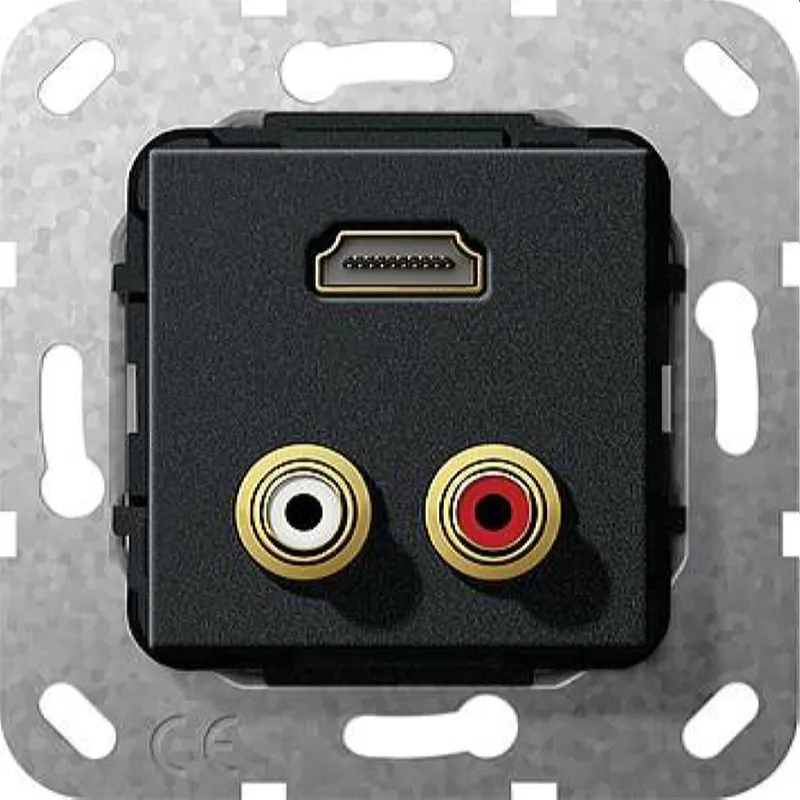 Gira Einsatz 567310 +HDMI 2.0a + HDR Kupplung sw matt