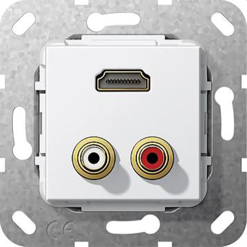 Gira Einsatz 567403 +HDMI 2.0a + HDR Kabelpeitsche rw