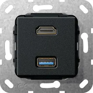 Gira Einsatz 567910 2.0a + HDR + USB 3.0A Kab sw