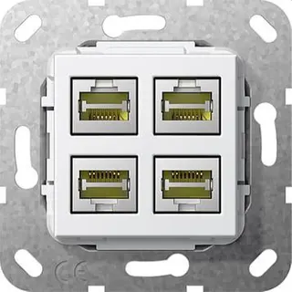 Gira Einsatz 569803 RJ45 Cat.6a 10GB 4f Kup rw