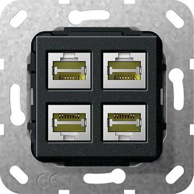 Gira Einsatz 569810 RJ45 Cat.6a 10GB 4f Kup sw m