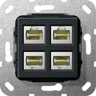 Gira Einsatz 569810 RJ45 Cat.6a 10GB 4f Kup sw m