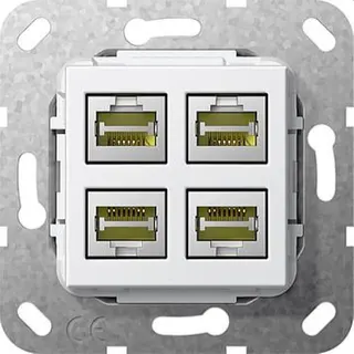 Gira Einsatz 569903 RJ45 Cat.6a 10GB 4f LSA Plus rw
