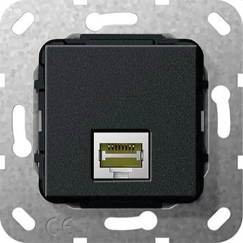 Gira Einsatz 569510 RJ45 Cat.6a 10 Gbit Kupplung sw m