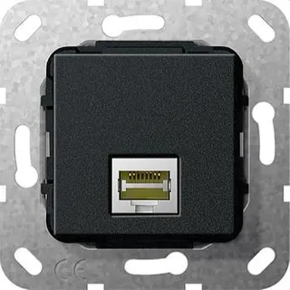 Gira Einsatz 569510 RJ45 Cat.6a 10 Gbit Kupplung sw m