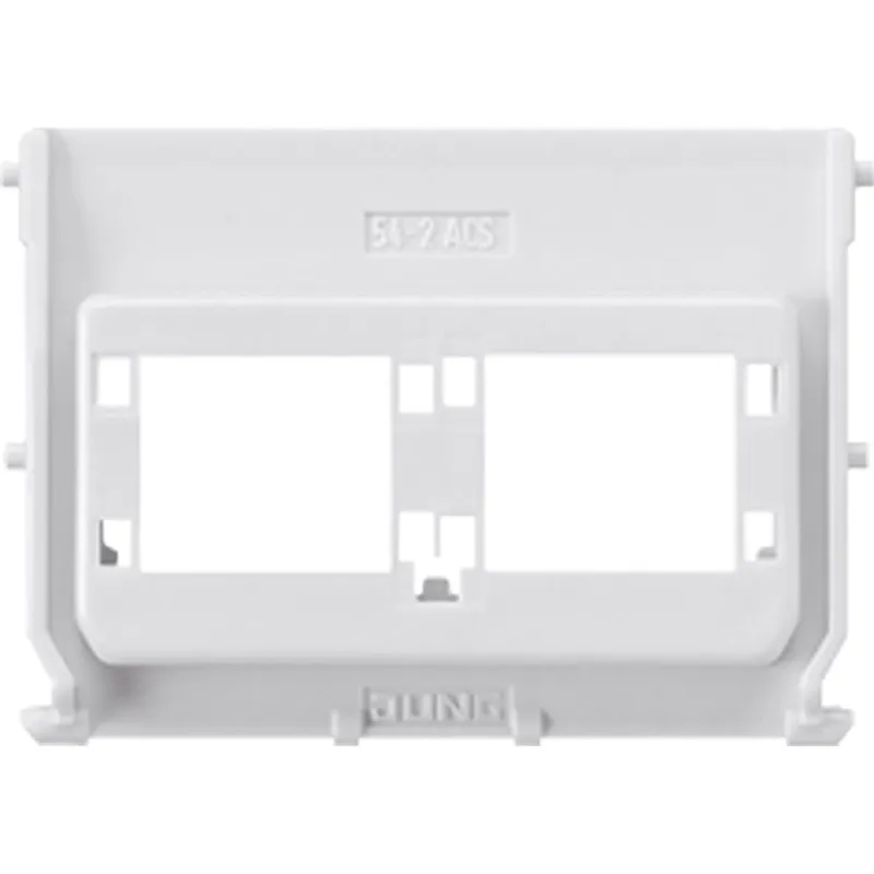 Jung Montage-Einsatz, 2fach, für 2 Einzelmodule 8 (8) E-DATmodul, RJ 45 System, geschirmt, METZ CONNECT (BTR) Nr. 130910-i, Cat. 6 54-2ACS
