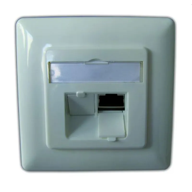 EKU EasyLink Datendose Cat6 ClassE 2xRJ45 UP vertik. Ral 9010 reinweiss