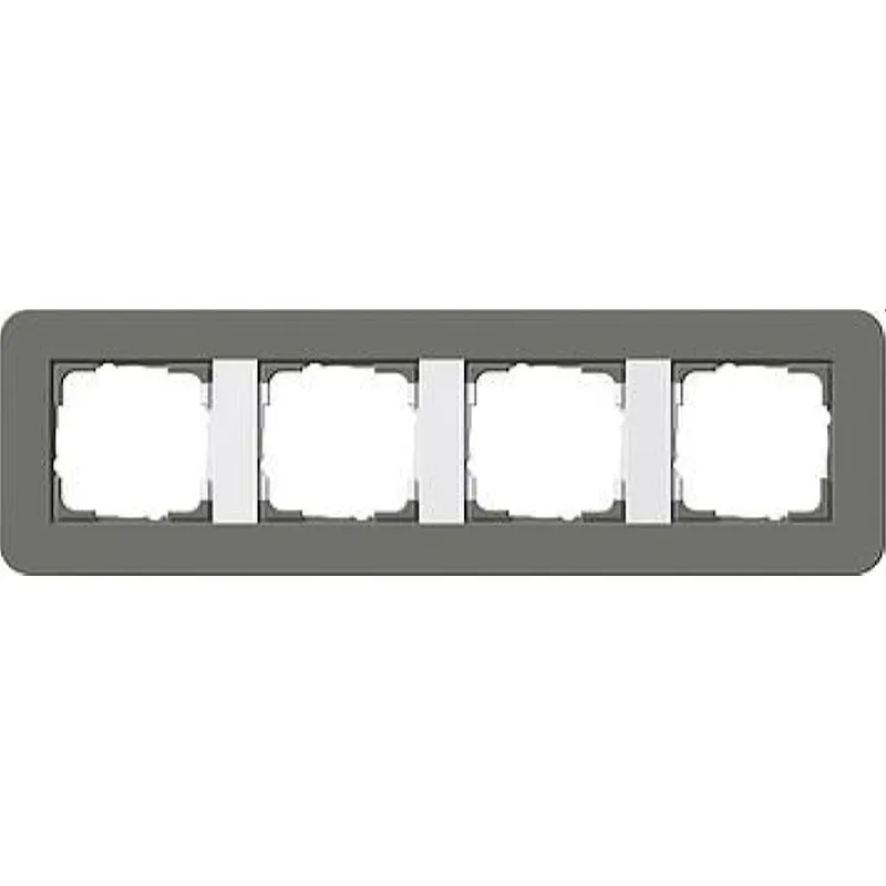 Gira Rahmen 0214413 4fach E3 Dunkelgrau/Reinweiss