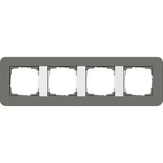 Gira Rahmen 0214413 4fach E3 Dunkelgrau/Reinweiss