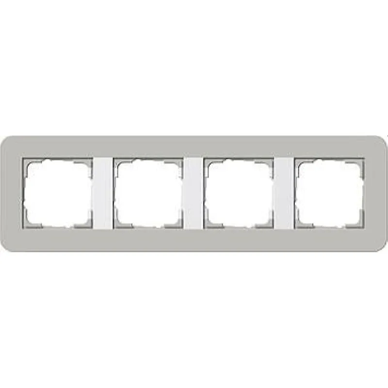 Gira Rahmen 0214412 4fach E3 Grau/Reinweiss