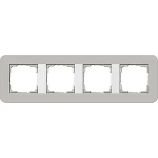 Gira Rahmen 0214412 4fach E3 Grau/Reinweiss