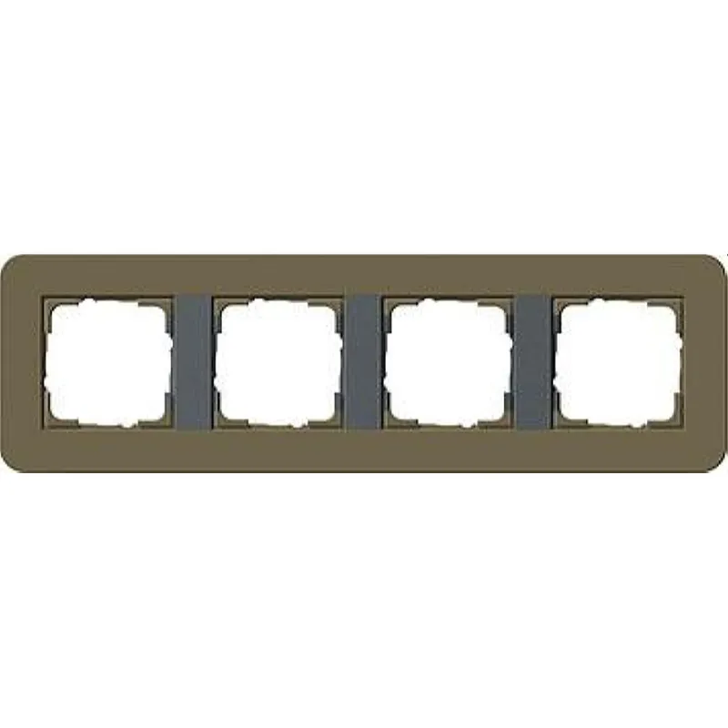 Gira Rahmen 0214426 4fach E3 Umbra/Anthrazit