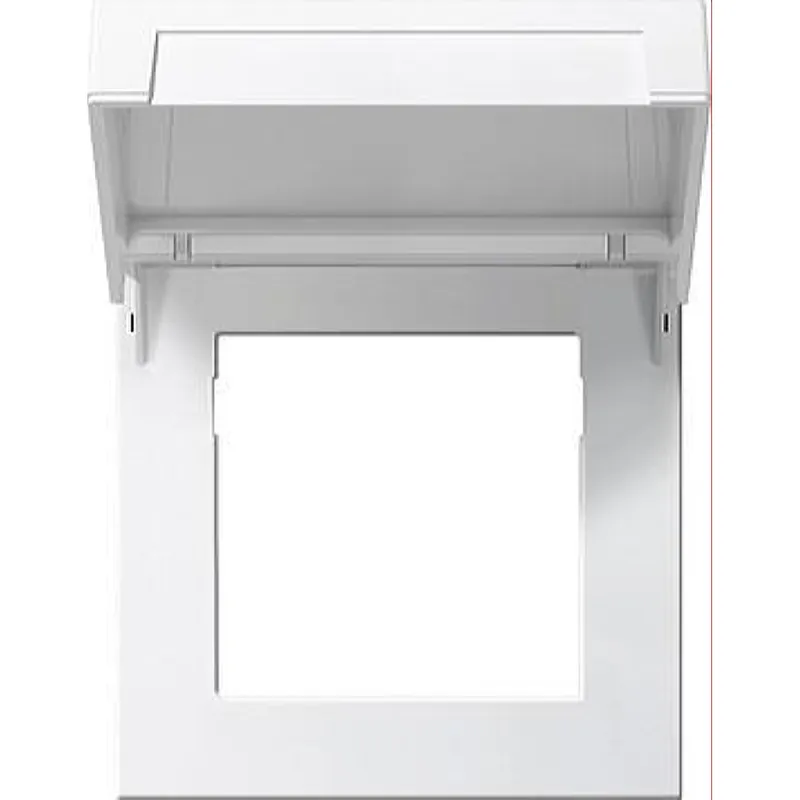 Gira Montagerahmen 2658112 Klappdeckel Flaeche reinweiss