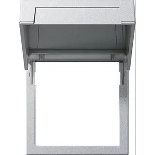 Gira Montagerahmen 265826 mit Klappdeckel System 55 Alu