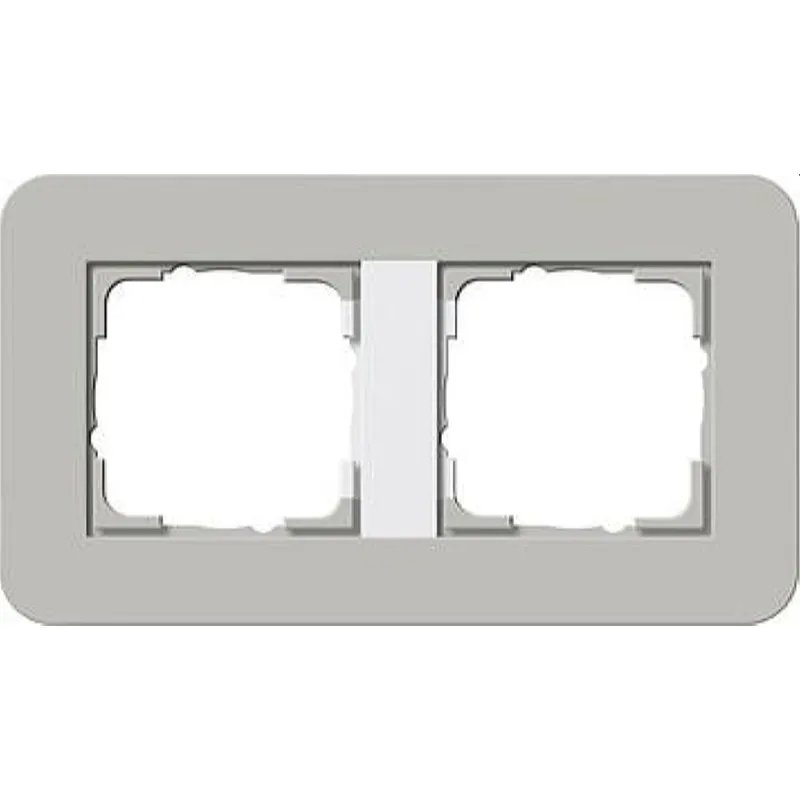 Gira Rahmen 0212412 2fach E3 Grau/Reinweiss