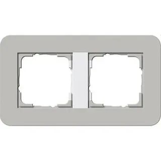Gira Rahmen 0212412 2fach E3 Grau/Reinweiss