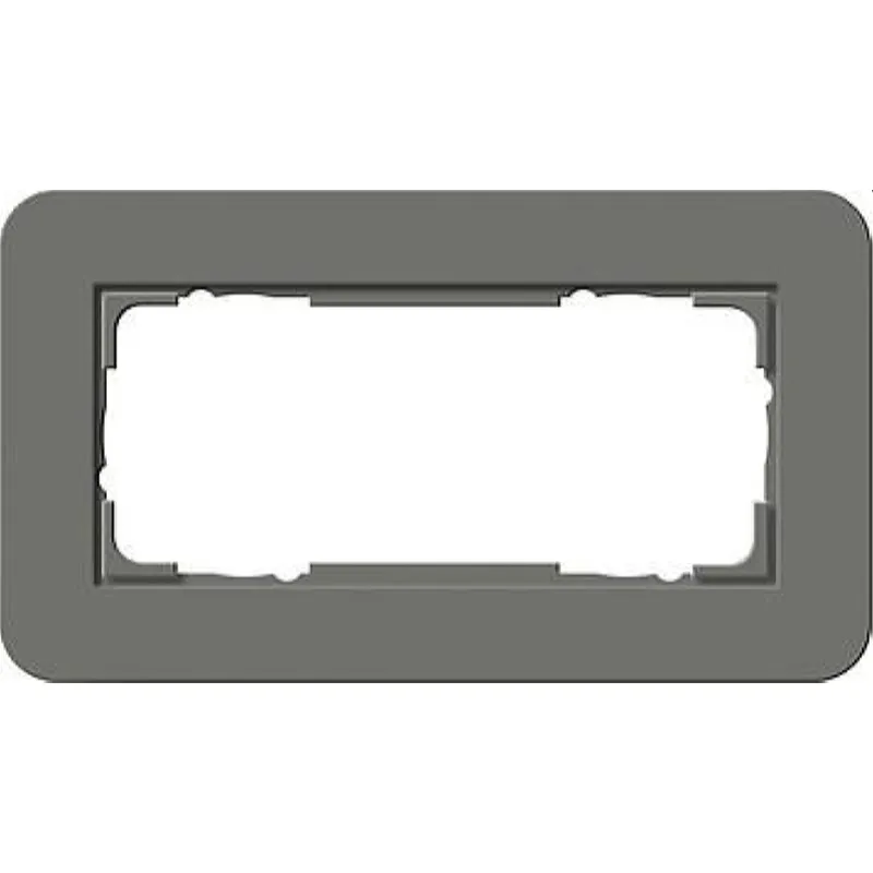 Gira Rahmen 1002413 2fach E3 Dunkelgrau/Reinweiss
