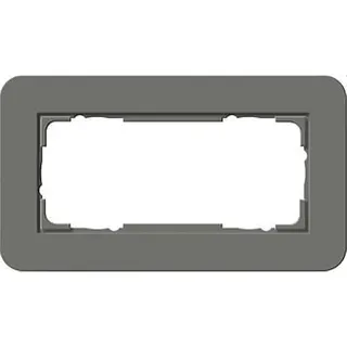Gira Rahmen 1002413 2fach E3 Dunkelgrau/Reinweiss
