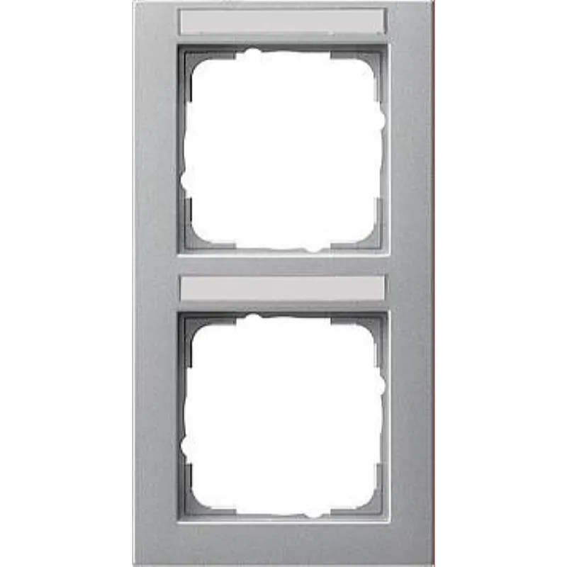 Gira Rahmen 110225 2fach BSF senkr. E2 Farbe Alu