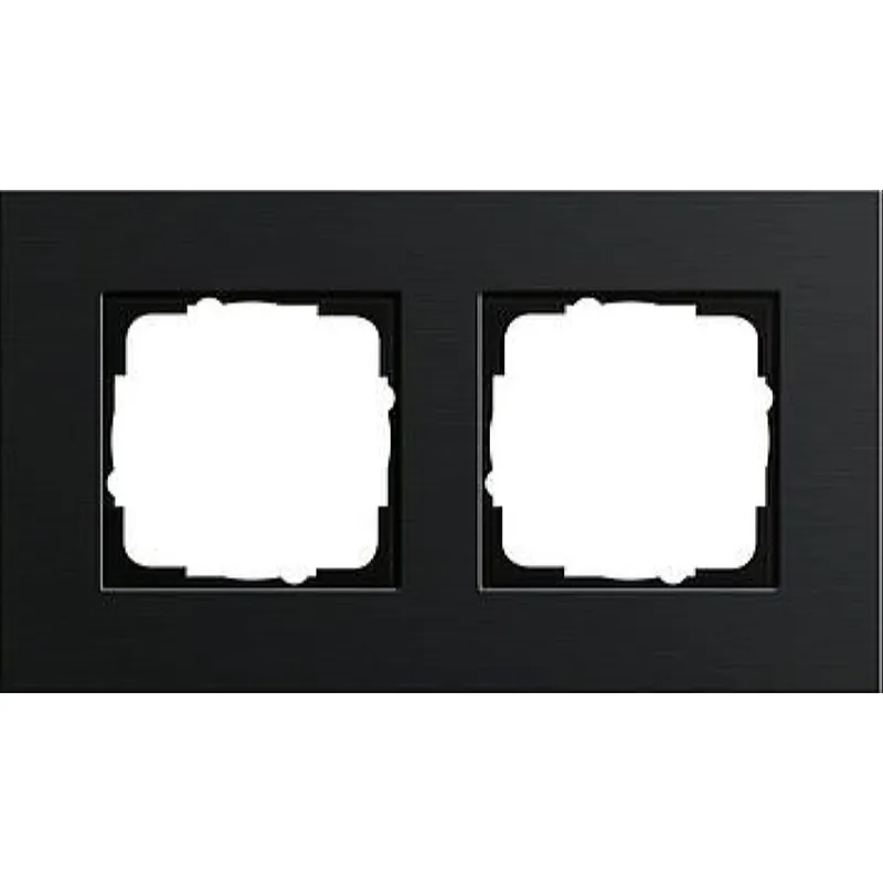 Gira Rahmen 0212126 2fach Esprit Aluminium schwarz