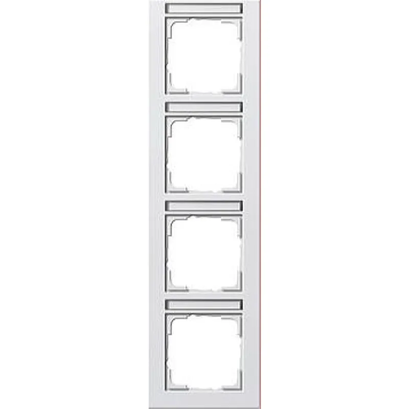 Gira Rahmen 111429 4fach BSF senkr. E2 reinweiss